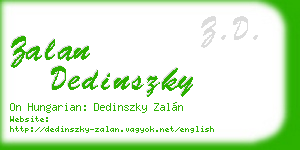 zalan dedinszky business card
