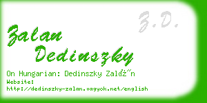 zalan dedinszky business card